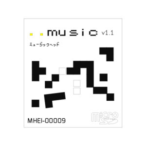 MUSIC HEAD 電子音楽音源集 | ..music v1.1 - 生データを取り扱ったmicroSD作品。CDやレコードではなく直接的で高音質なWAVやmp3といった生のサウンドファイルに拘った製品です。サウンド的にエッジ感のあるシャープな音してます。電子音楽 Electronic 9track 5,000JPY (税込／送料無料)