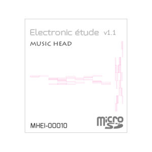 MUSIC HEAD 電子音楽音源集 | Electronic étude v1.1 - 生データを取り扱ったmicroSD作品。CDやレコードではなく直接的で高音質なWAVやmp3といった生のサウンドファイルに拘った製品です。サウンド的にエッジ感のあるシャープな音してます。Techno,電子音楽 17track 5,000JPY (税込／送料無料)